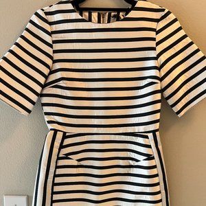 Topshop striped mini cocktail dress size 2
